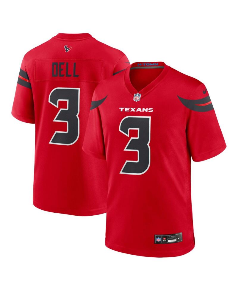 Men's Tank Dell Red Houston Texans Alternate Game Jersey