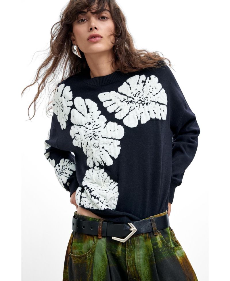 Women's M. C. Lacroix Jacquard Floral Sweater