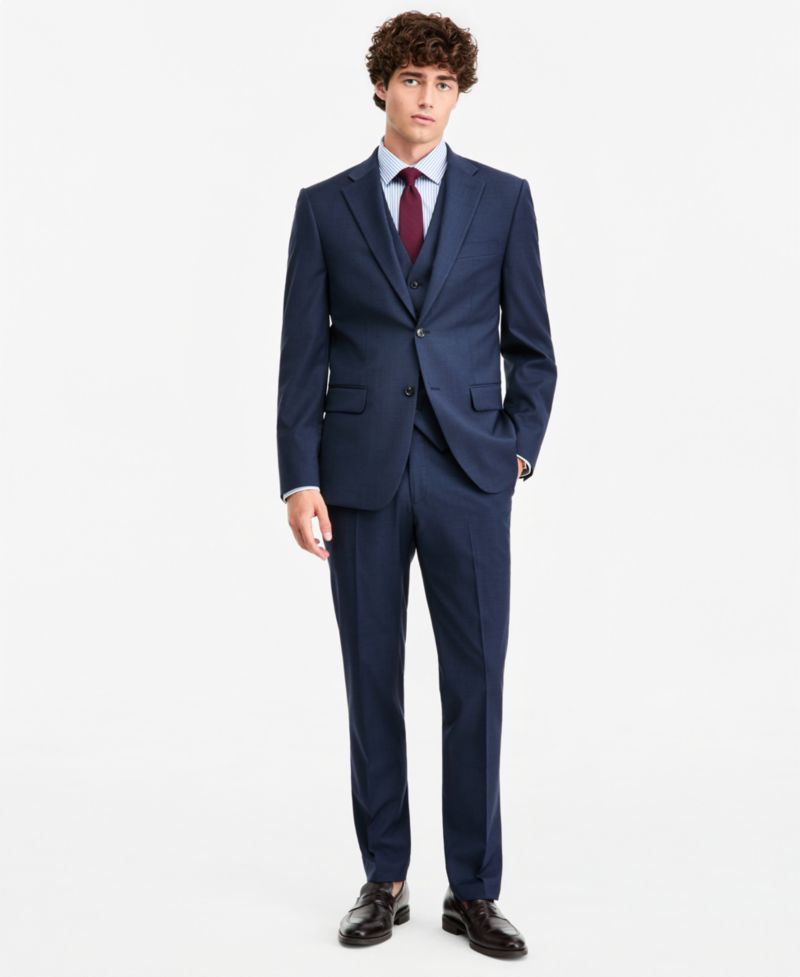 Men's Modern-Fit Wool TH-Flex Stretch Suit Separates Jacket