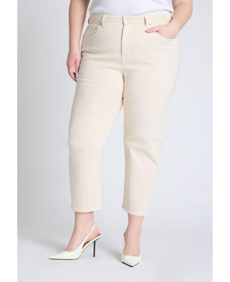 Women's Plus Size The Naomi Comfort Stretch Straight Crop Jean