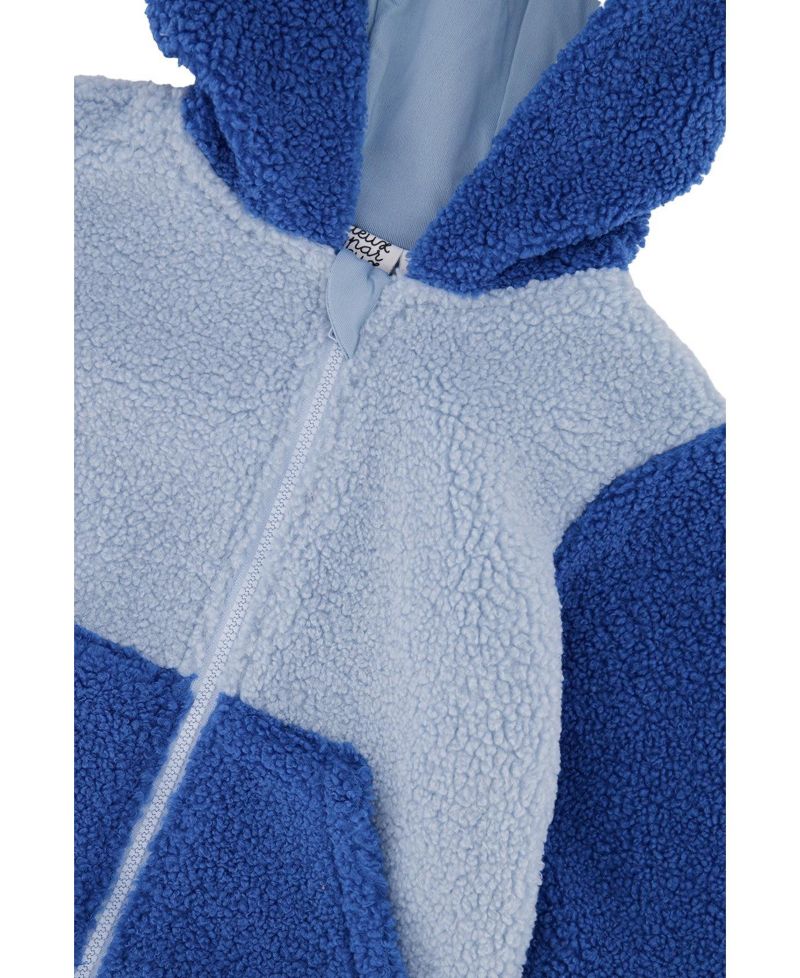 Baby Boys (3M-24M) Hooded Zip Sherpa Jacket