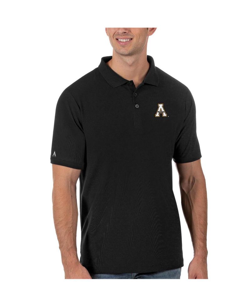 Men's Black Appalachian State Mountaineers Legacy Pique Polo