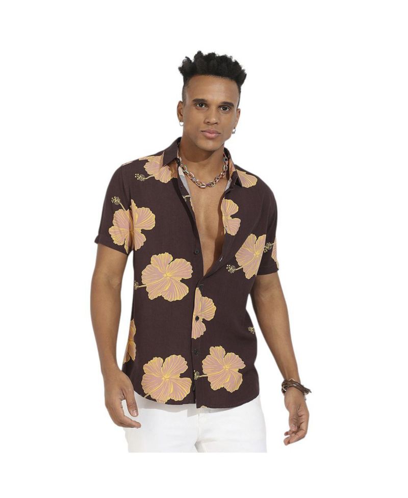 Men's Hibiscus Print Shirt