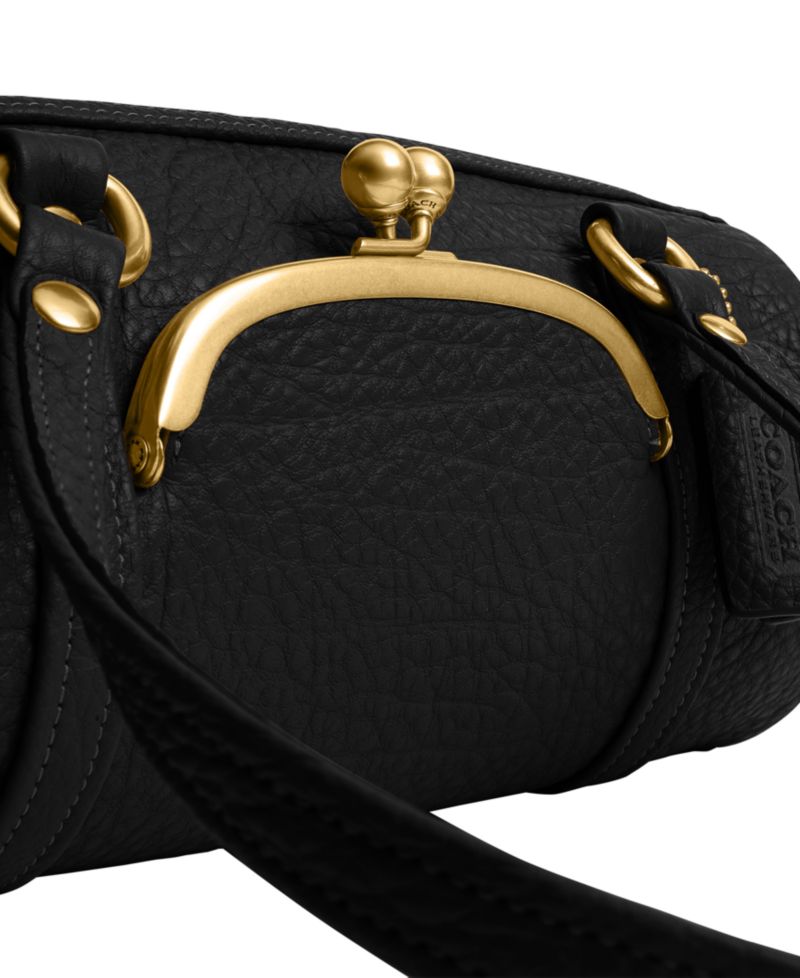 Originals Kisslock Medium Pebble Leather Barrel Bag 28