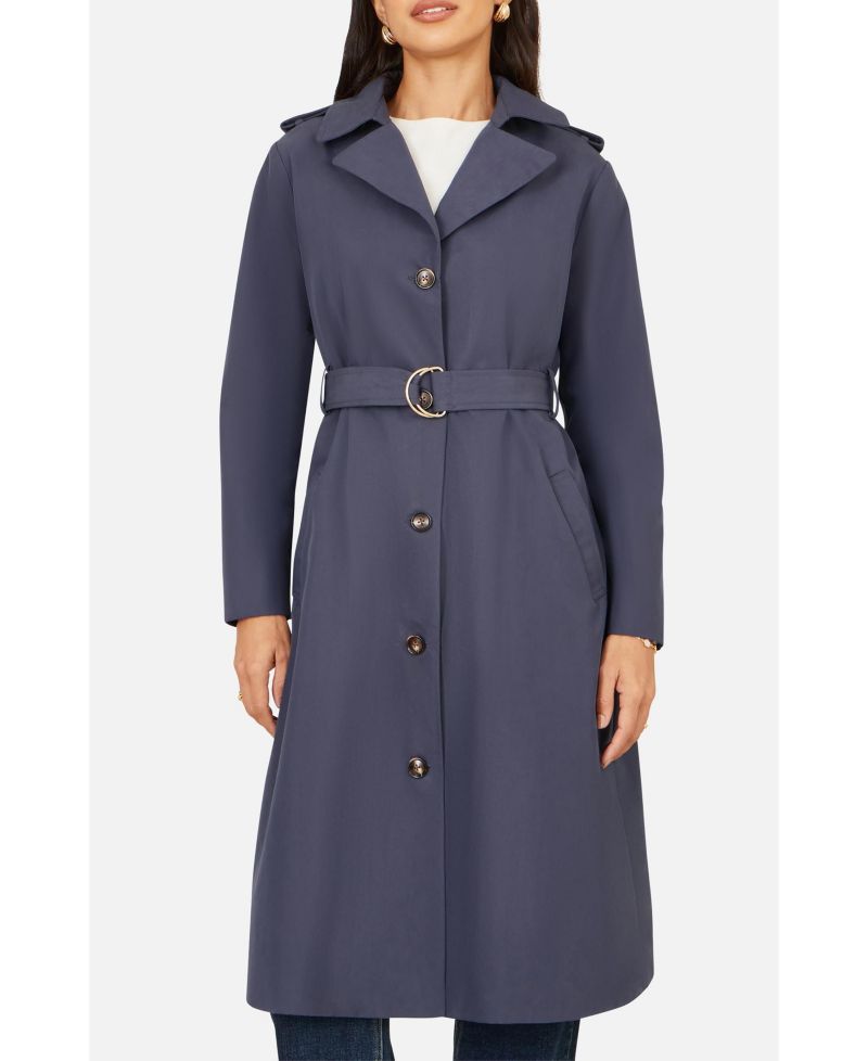 Women's Belted Long Trench Coat