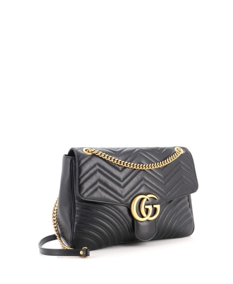 Large GG Marmont Flap Bag Matelasse Leather