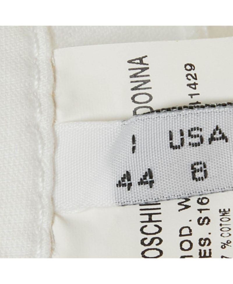Women's Jeans White Denim Button Detail Pencil Skirt
