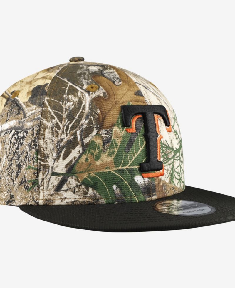 Men's Camo Texas Rangers Realtree Orange Pop 9FIFTY Snapback Hat