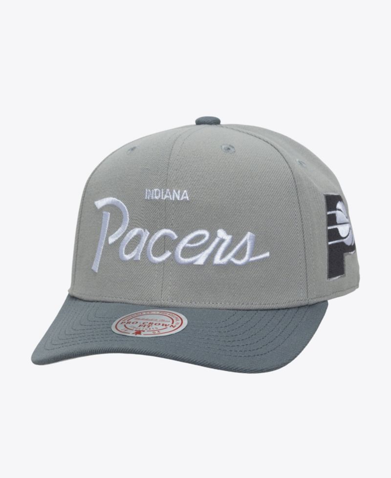 Men's Gray Indiana Pacers Thunderstorm Head Coach Pro Crown Snapback Hat