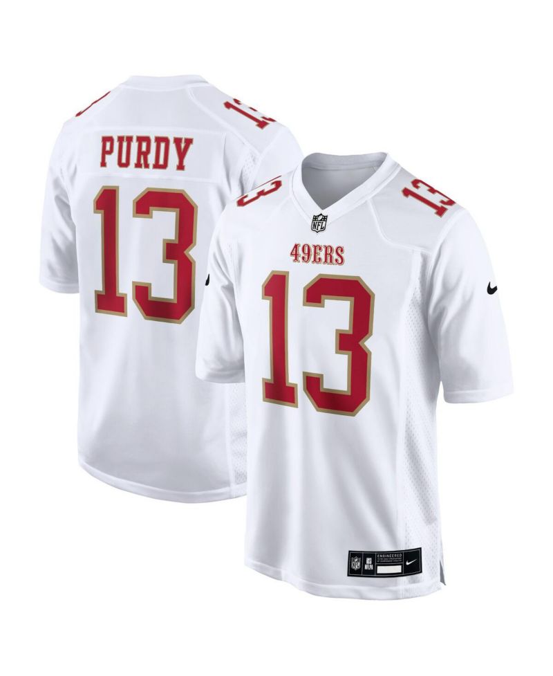 Men's Brock Purdy Tundra White San Francisco 49ers Fashion Game Jersey