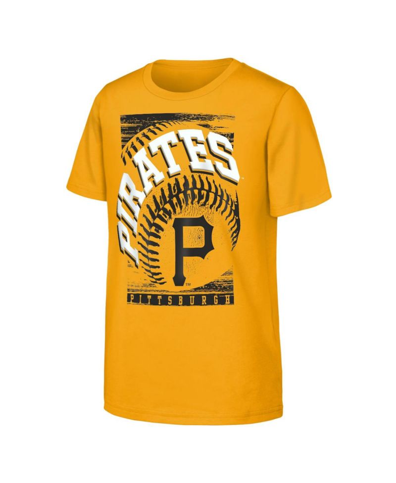Big Boys and Girls Gold Pittsburgh Pirates Speed Pitch T-Shirt
