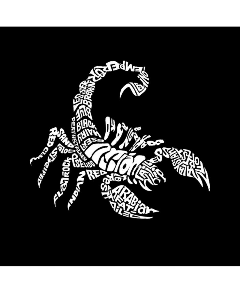 Men's Cotton/Poly Blend Word Art T-Shirt - Types of Scorpions