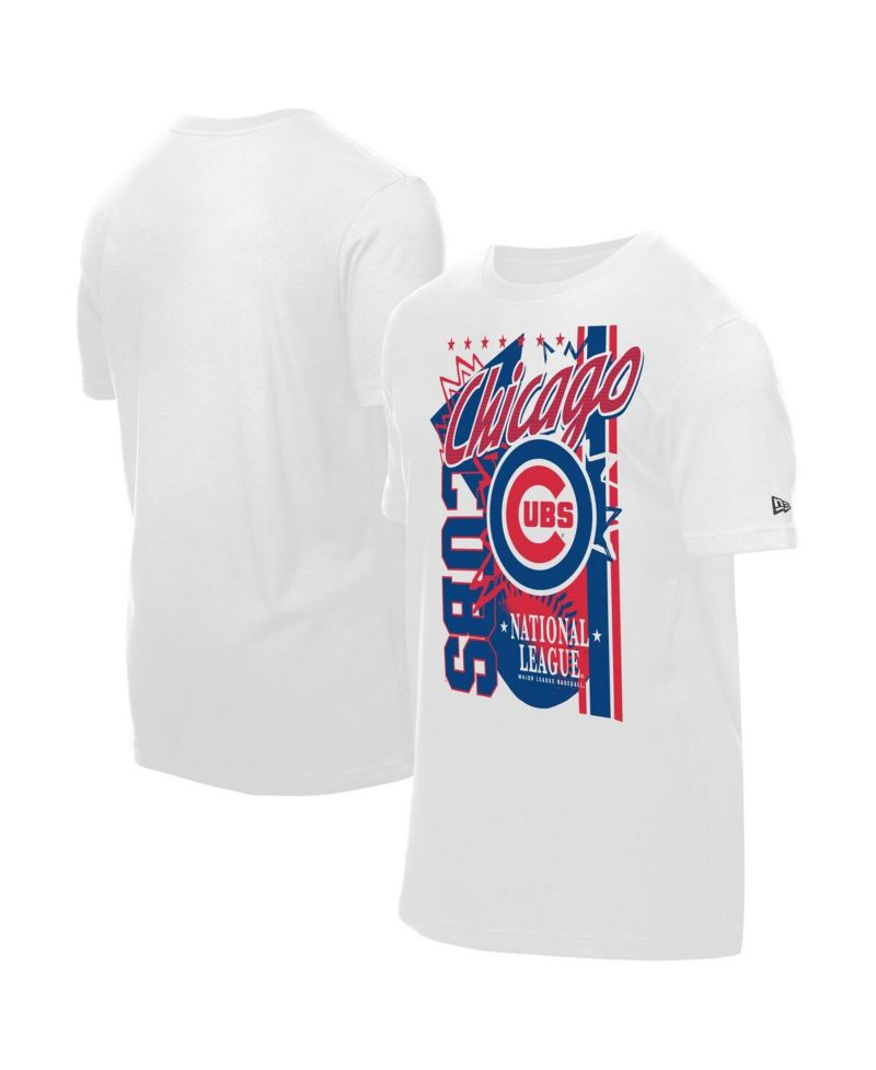 Men's White Chicago Cubs Big Graphic Domestic T-Shirt