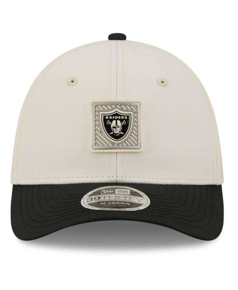 Men's Cream/Black Las Vegas Raiders 2026 NFL Training Camp 39THIRTY Flex Hat