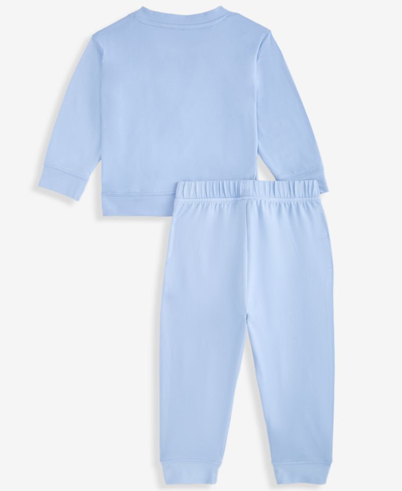 Baby Boys' 0M-24M Soft & Cozy Solid Crewneck Sweatshirt and Sweatpants, 2-Piece Set
