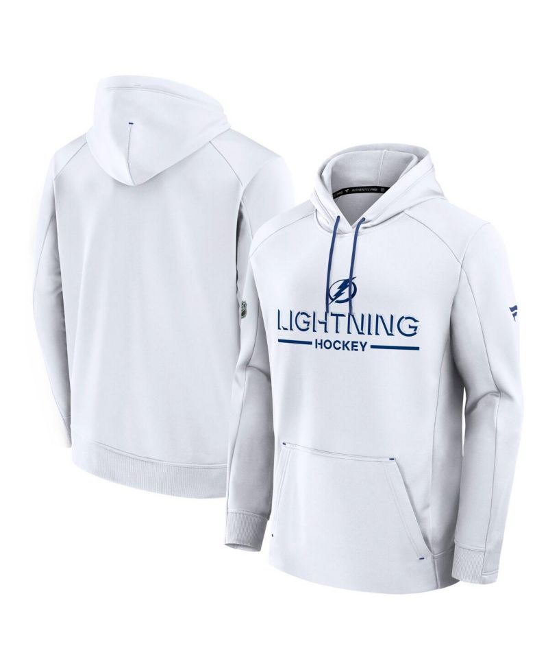 Men's White Tampa Bay Lightning Authentic Pro Rink Hoodie