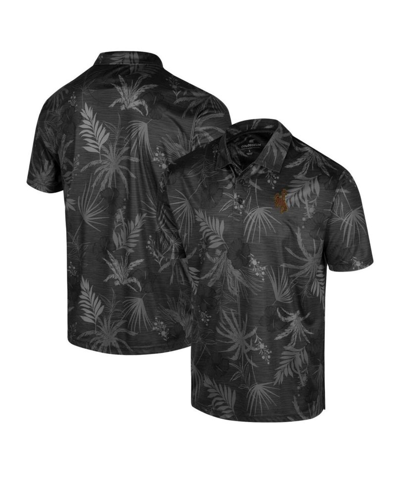 Men's Black Wyoming Cowboys Palms Team Polo Shirt