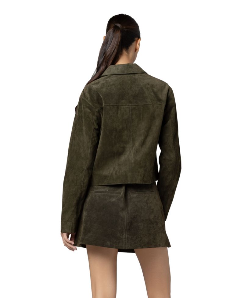 Women's Collared Suede Jacket