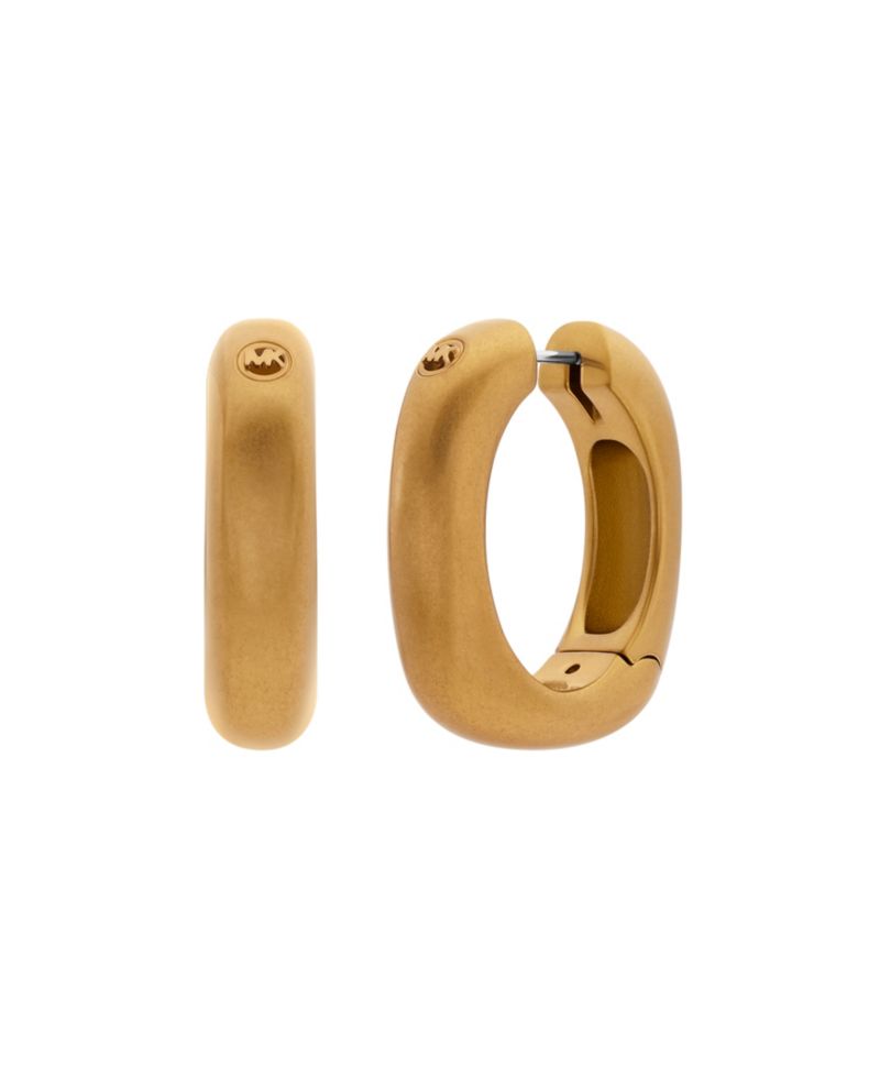 Gold-Tone Brass Hoop Earrings