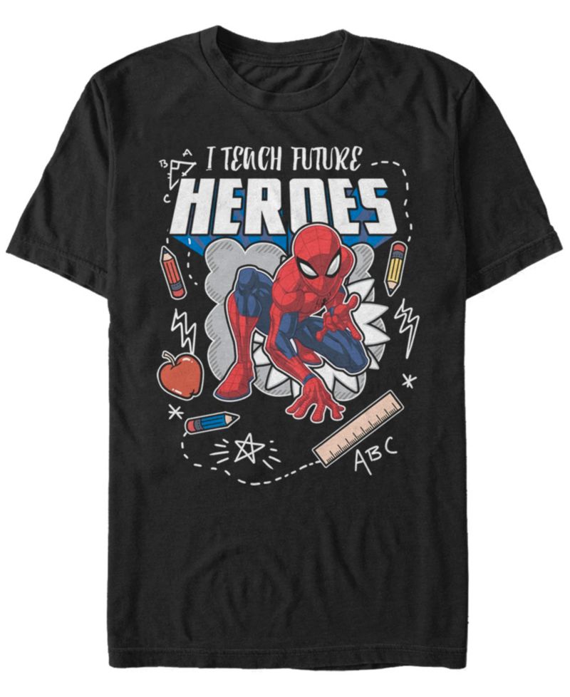Marvel Men's Spider-Man I Teach Future Heroes Short Sleeve T-Shirt