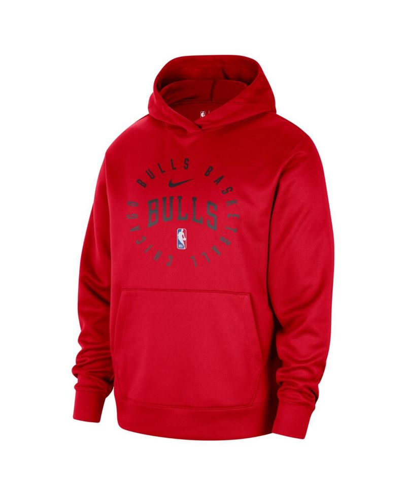 Men's Red Chicago Bulls 2024/25 Spotlight On-Court Practice Performance Pullover Hoodie