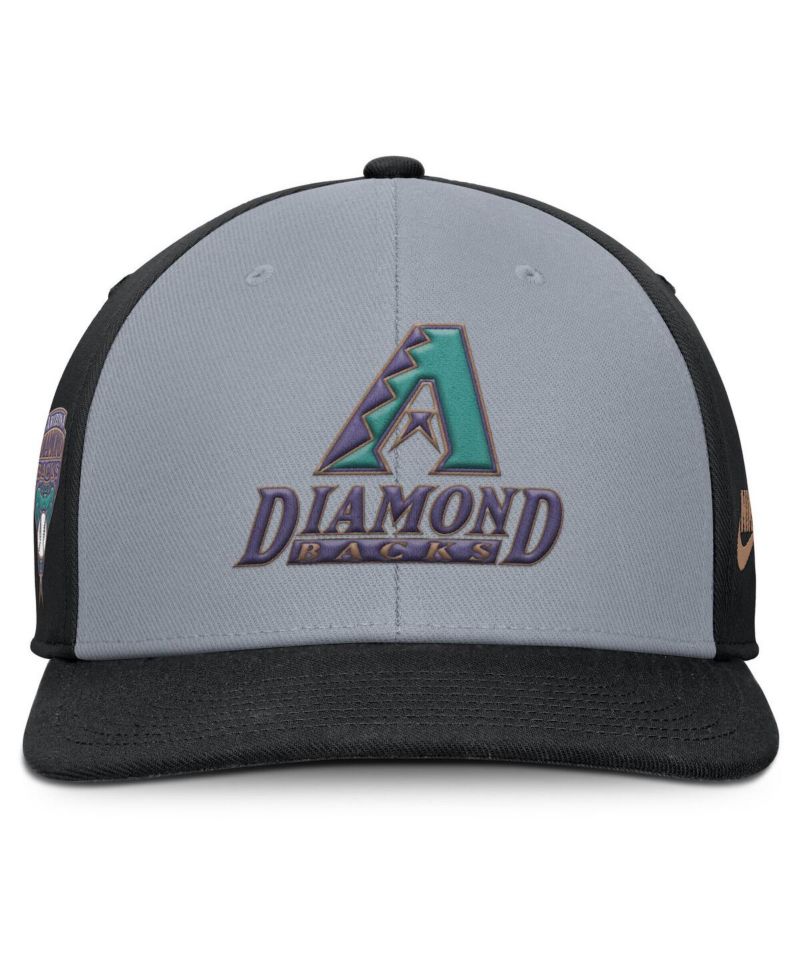 Men's Gray/Black Arizona Diamondbacks Pro Performance Snapback Hat