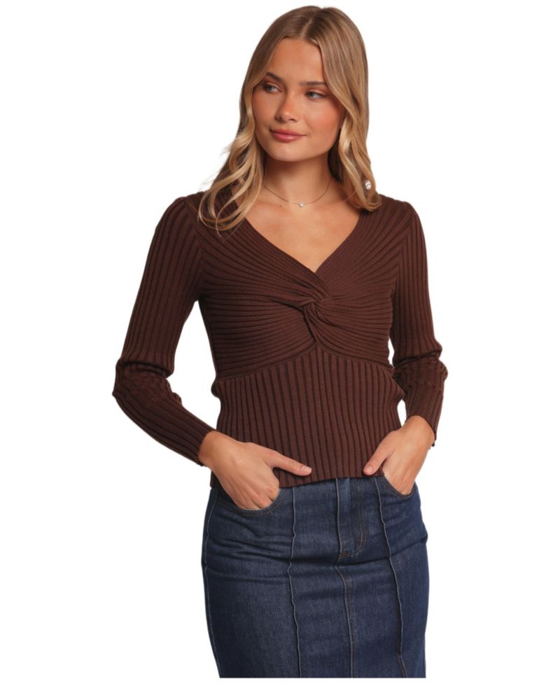 Women's Demi Twist Detail Knit Top