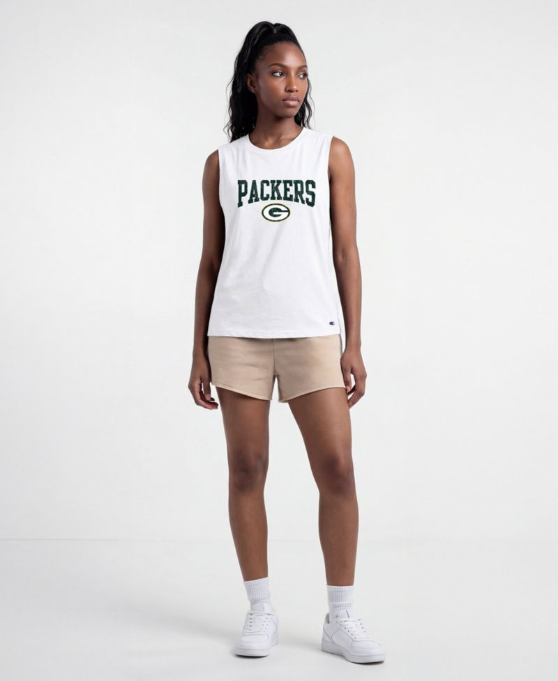 Women's Green Bay Packers Sleeveless Distressed Muscle Tank Top