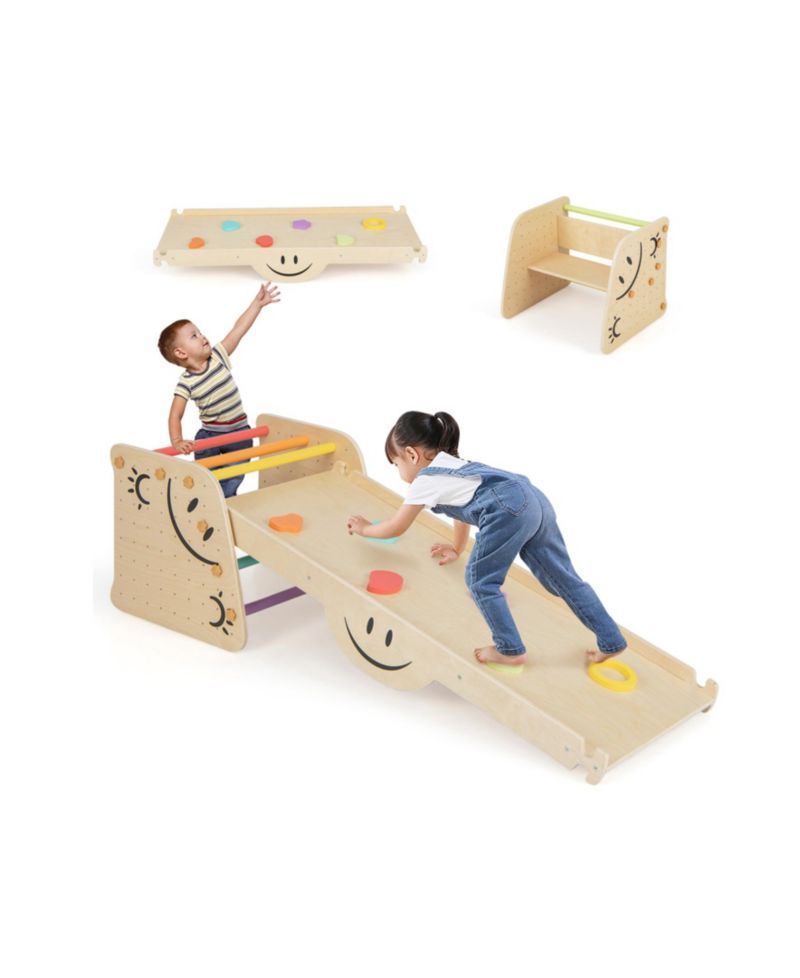 6-in-1 Design Triangular Climbing Set, 2-Piece Set