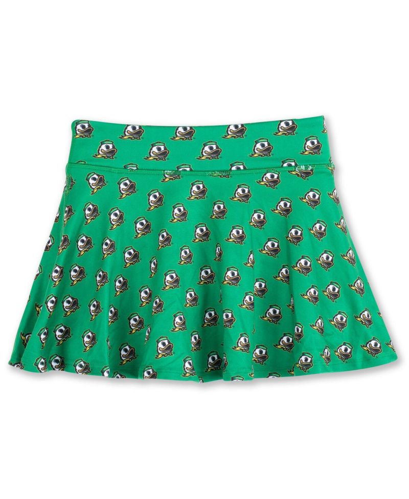 Big Girls Green Oregon Ducks All-Over Print Tennis Skort