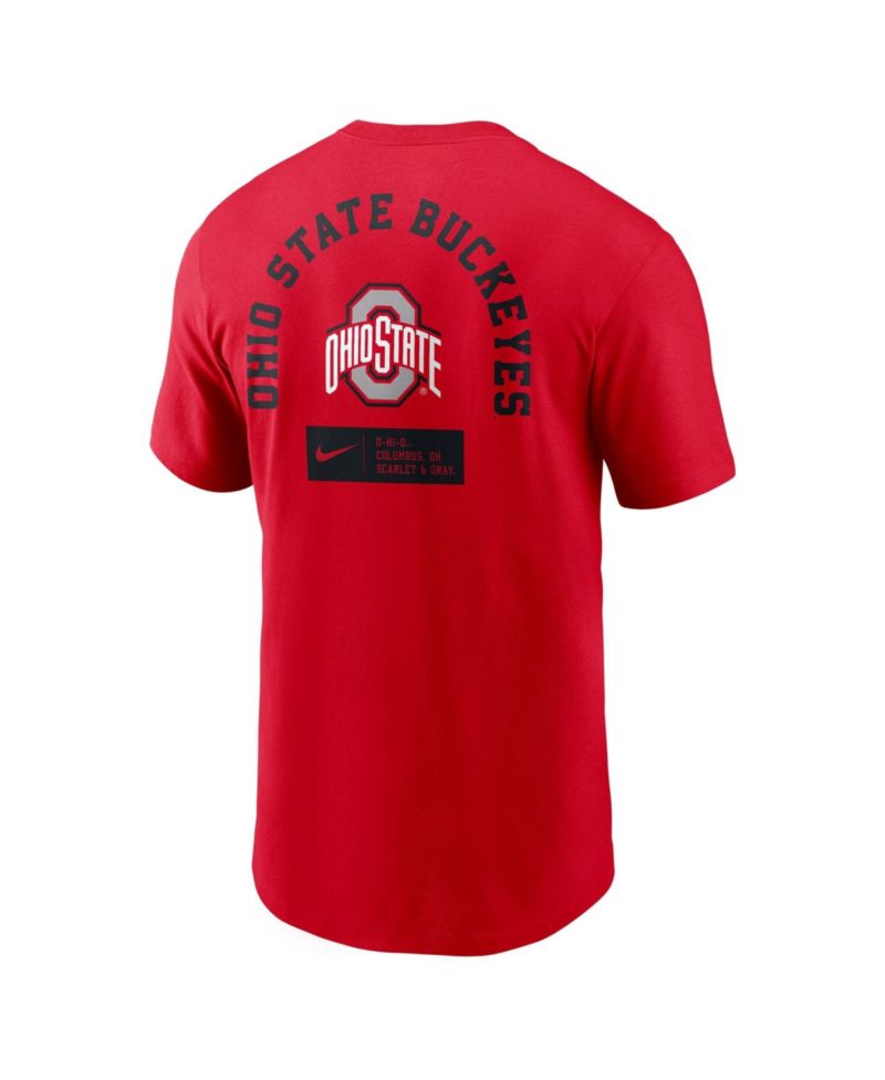 Men's Scarlet Ohio State Buckeyes Primetime Crew T-Shirt