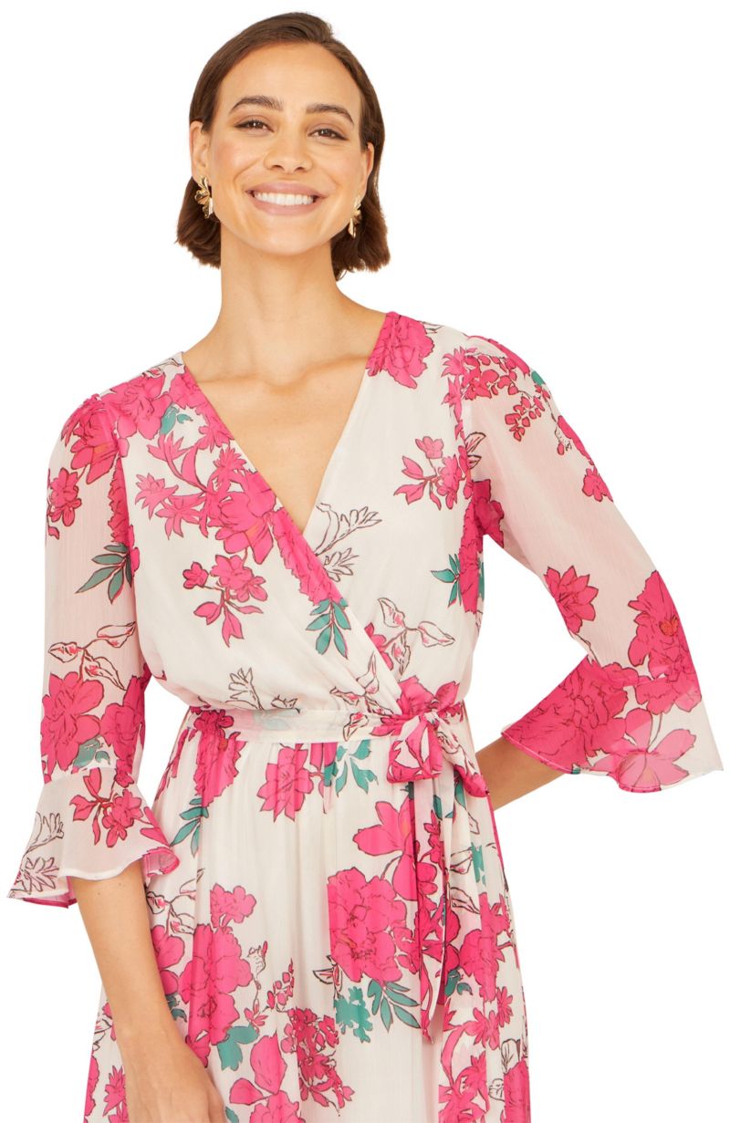 Women's Blossom Print Maxi Wrap Dress