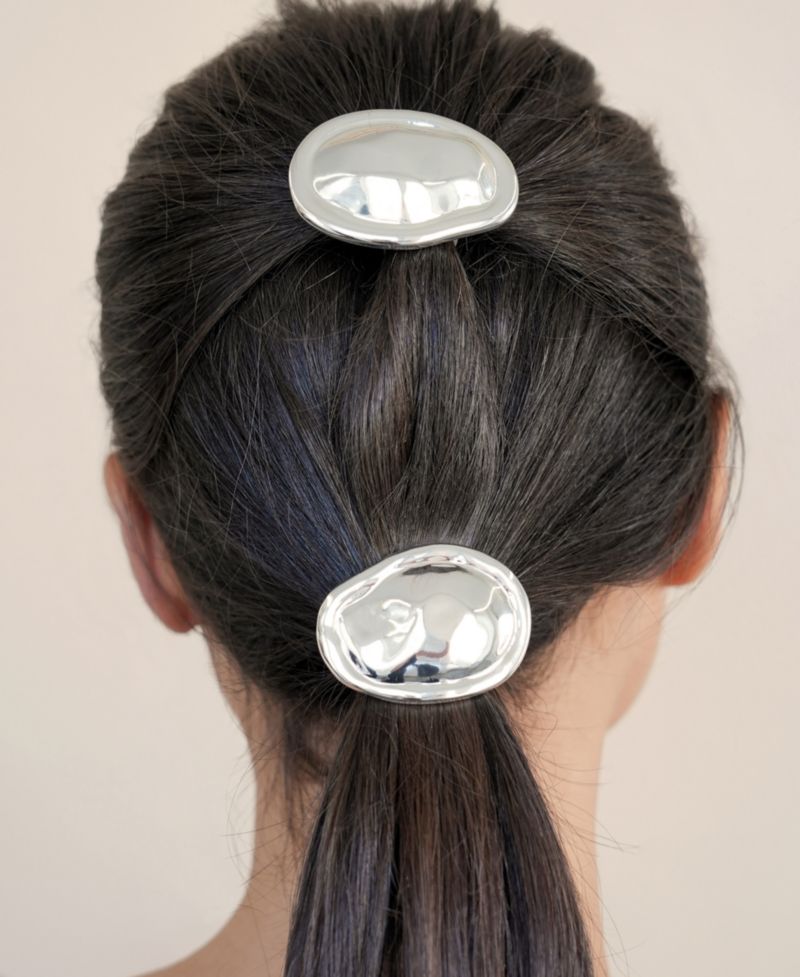Oval Lux Hinge Barrette