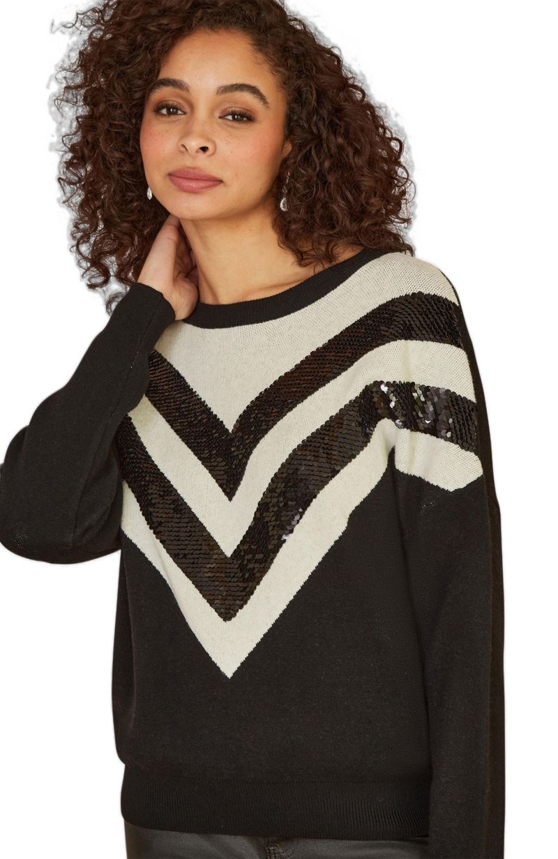 Women's Sequin Embellished Knitted Jumper