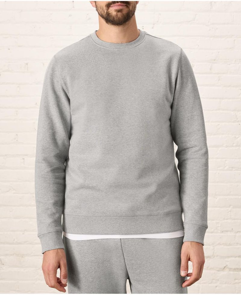 Men's Organic Cotton Cloud Brushed Fleece Crew Sweatshirt