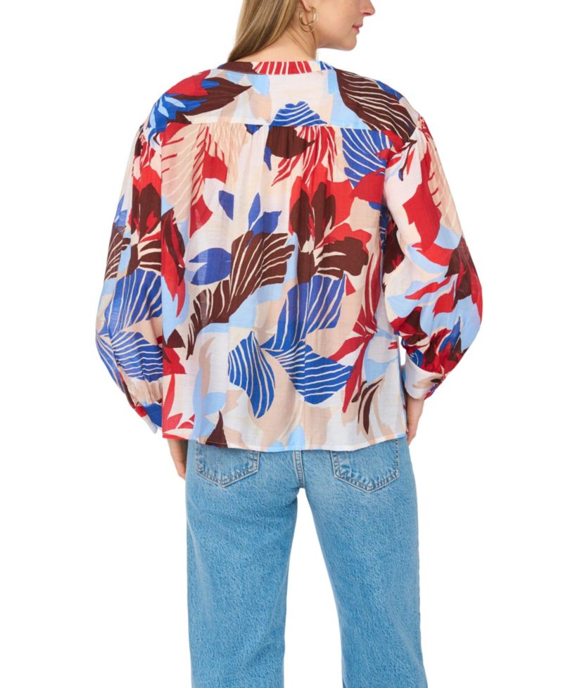 Women's V-Neck Long-Sleeve Blouse
