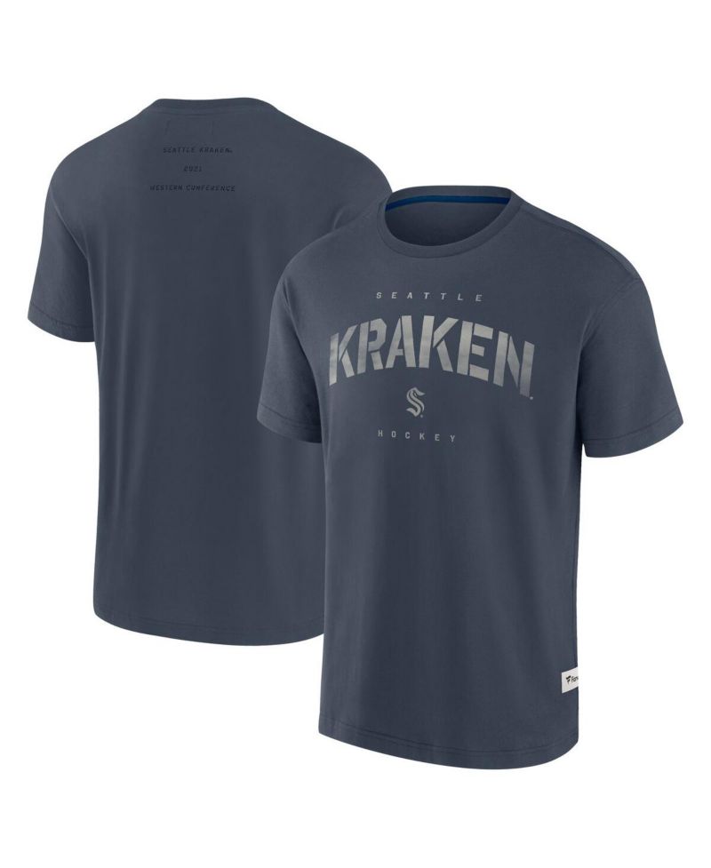 Men's Navy Seattle Kraken Elements Weathered Tonal Future Ground T-Shirt