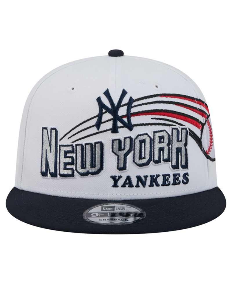 Men's White New York Yankees Retro Sweep 9FIFTY Snapback Hat