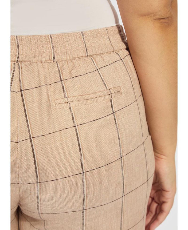 Plus Size Nixie Drawstring Wide-Leg Linen-Blend Pants