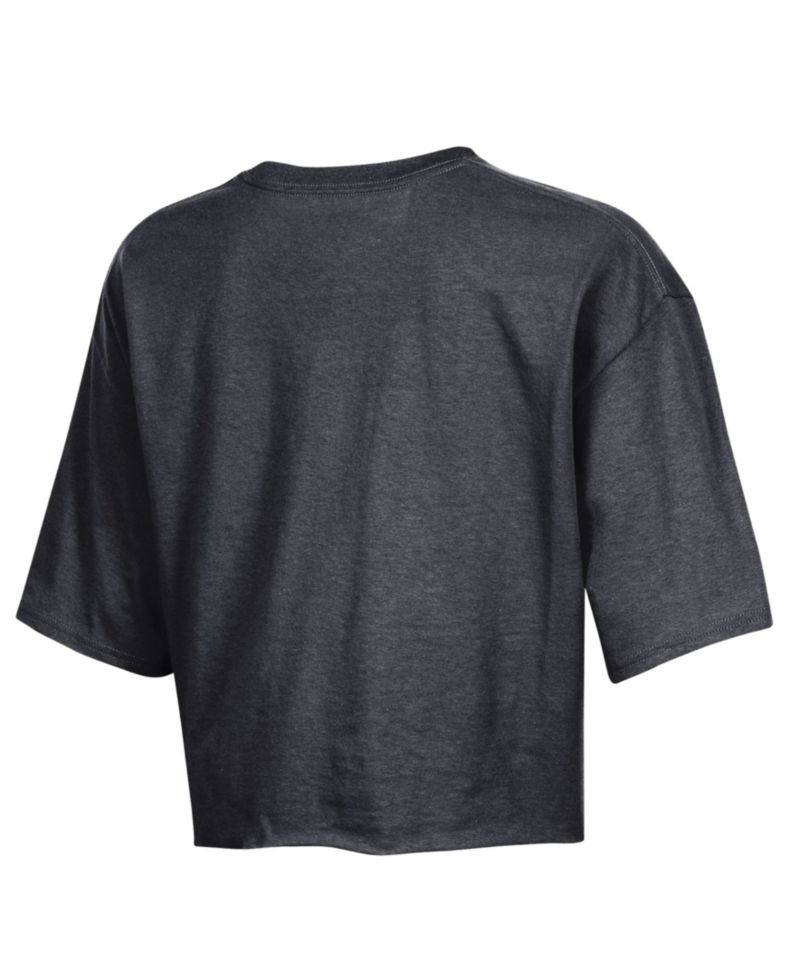 Women's Black New York Knicks Cropped Boyfriend T-Shirt