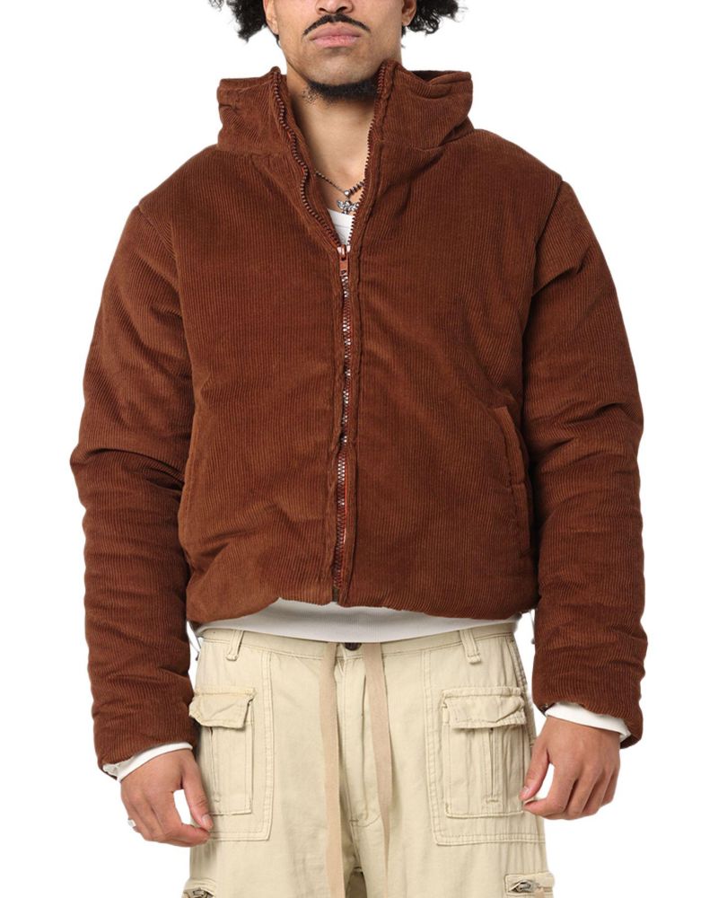 Men's Corduroy Flight Jacket, Brown
