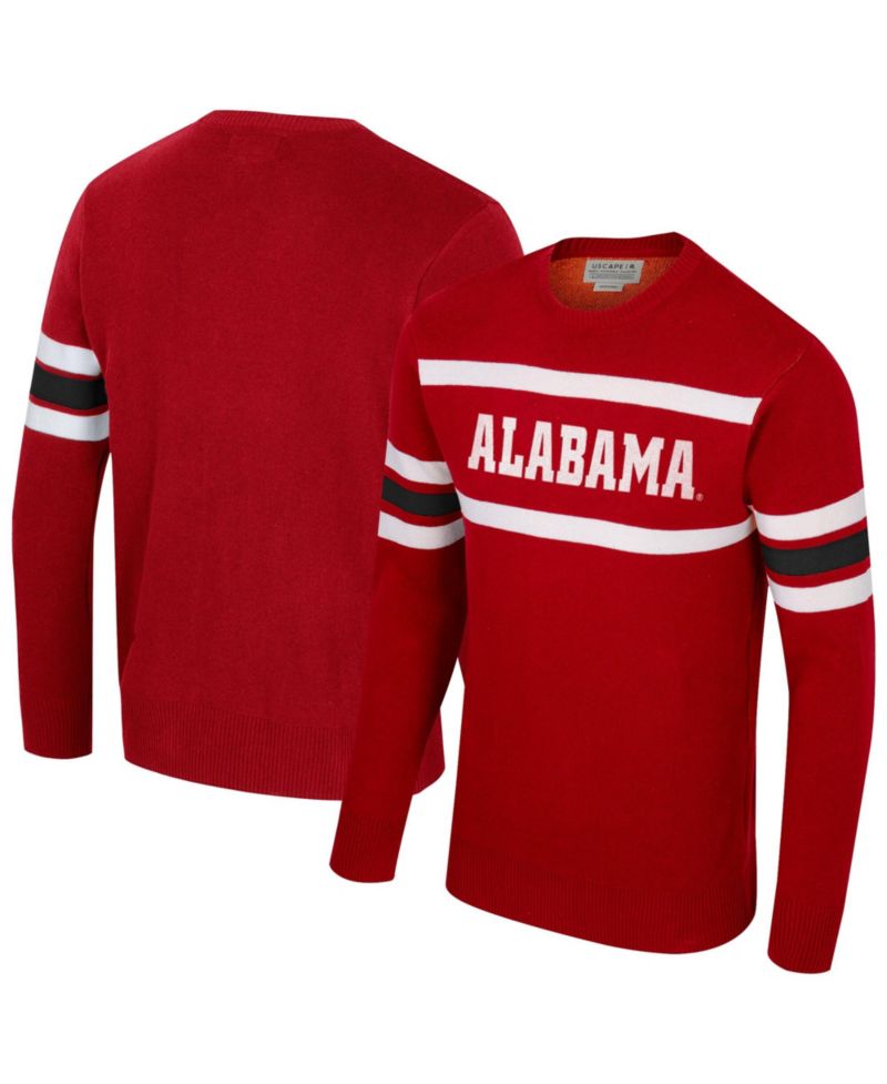 Men's and Women's Crimson Alabama Crimson Tide Renew Knit Vintage Pullover Sweater