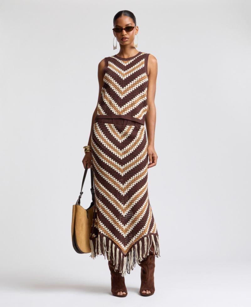 Women's Crochet Sleeveless Sweater