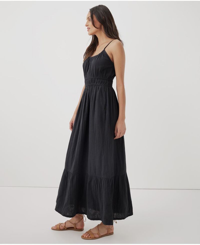 Women's Organic Cotton Coastal Double Gauze Cami Maxi Dress