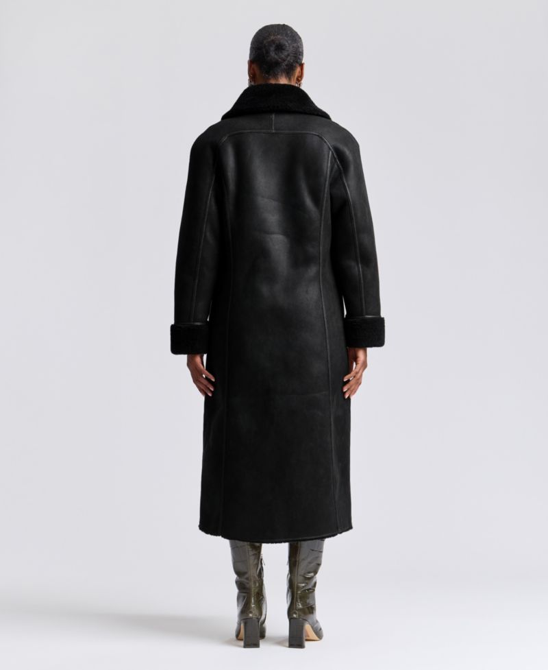 Women's Reversible Faux Shearling Maxi Coat