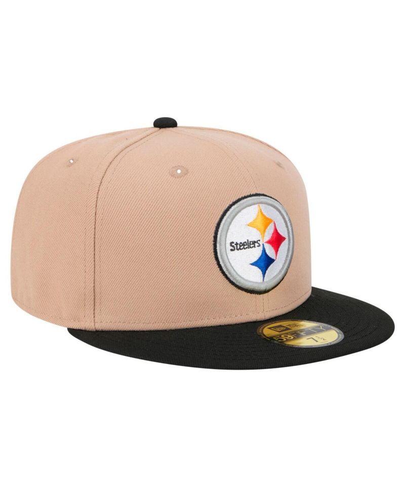 Men's Tan Pittsburgh Steelers Logo Main 59FIFTY Fitted Hat