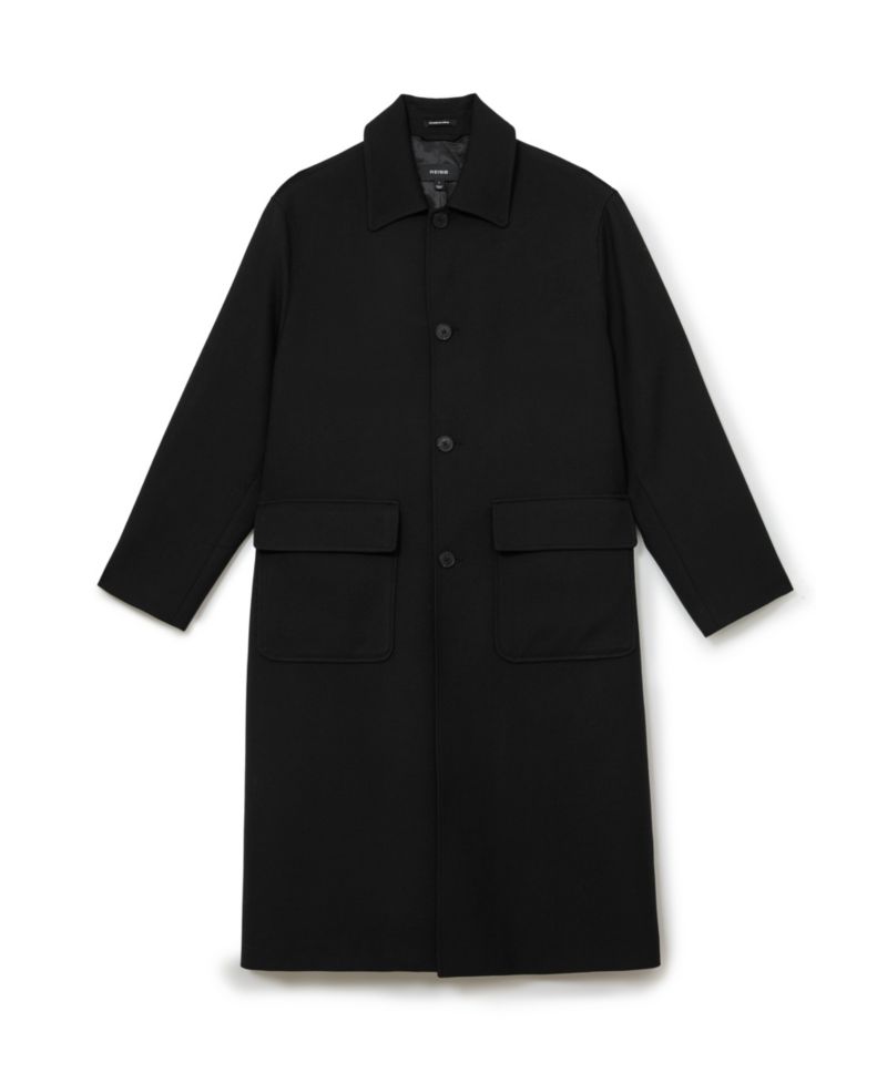 Men's Clyde Wool-Blend Twill Single-Breasted Overcoat