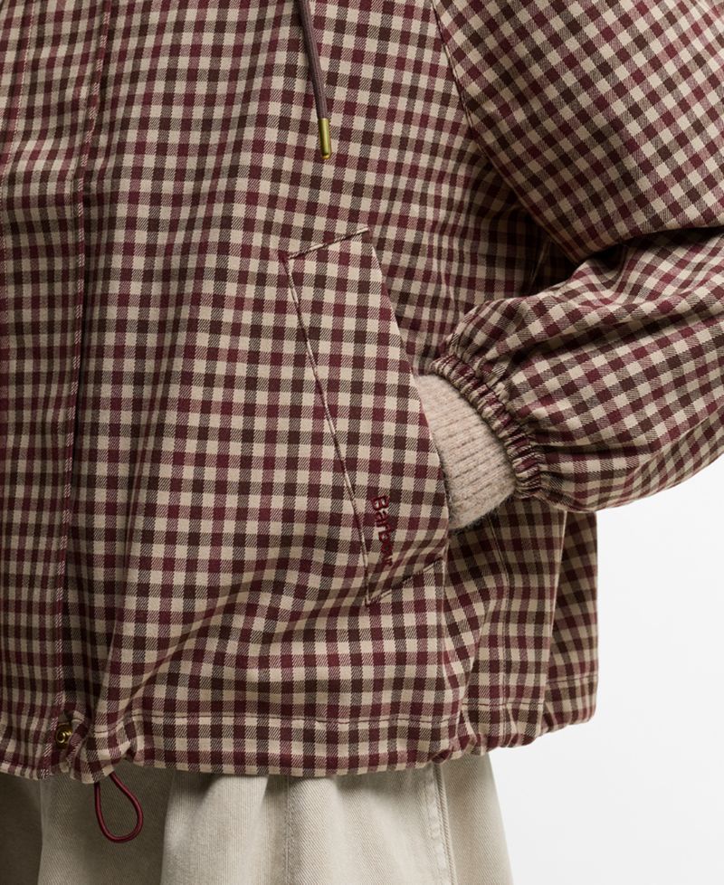 Women's Audrey Gingham Hooded Raincoat