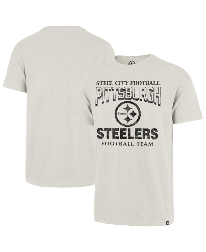Men's Natural Pittsburgh Steelers Head On Scrum Slub T-Shirt