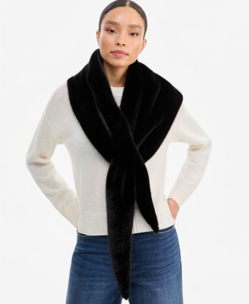 Women's Faux-Fur Triangle Scarf